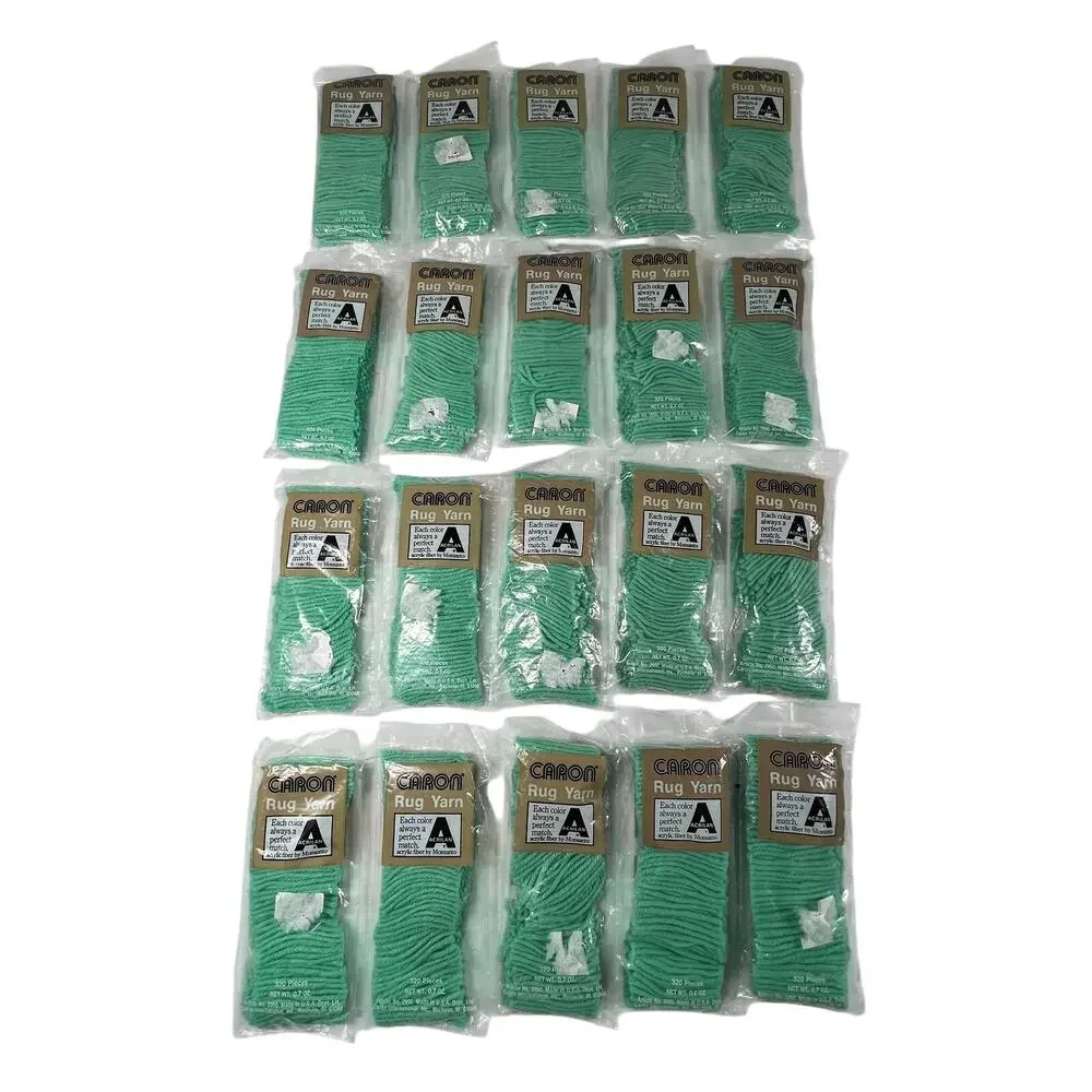 CARON Rug Yarn Lot of 20 Mint 0139 Acrilan Latch Hook 320 Pieces USA Sealed